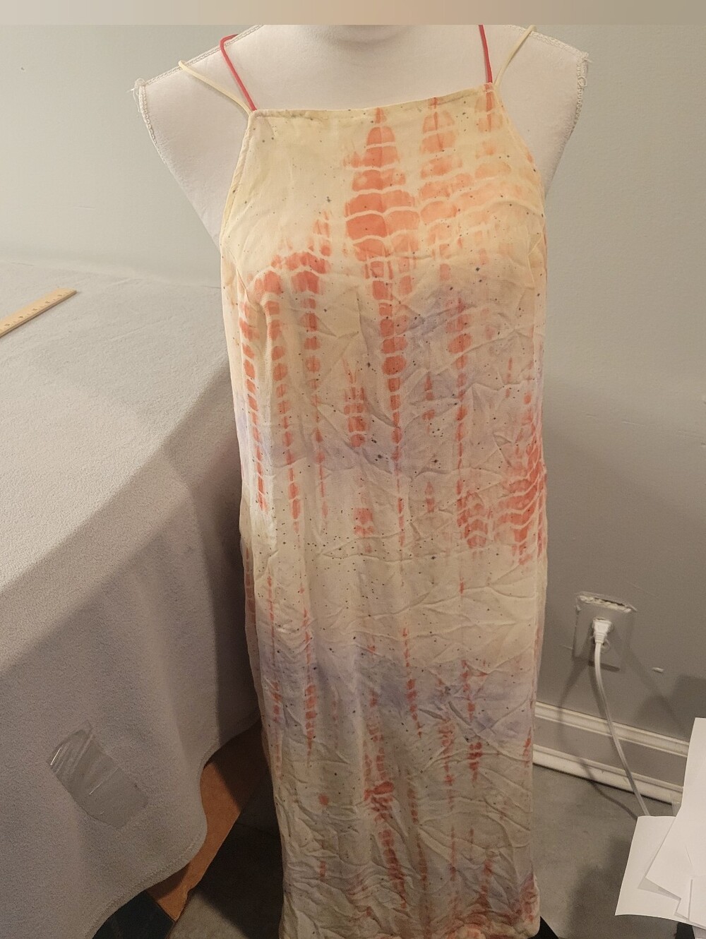Free People Remember When Tie-Dye Maxi Top Tunic Size Small